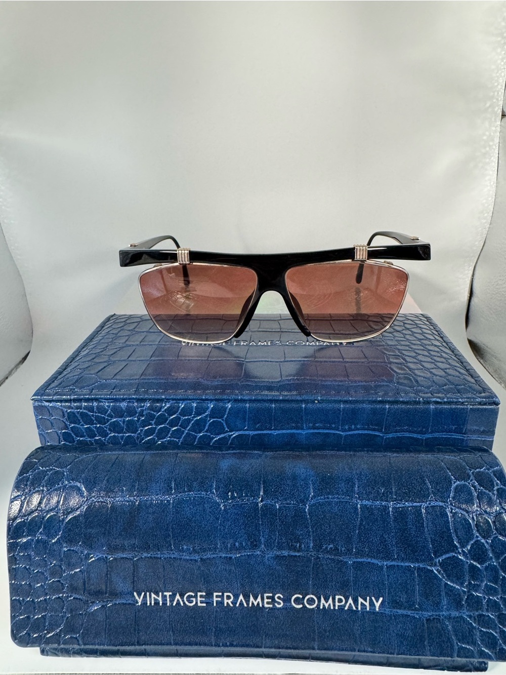 Black Frame Sunglasses with Brown Lenses